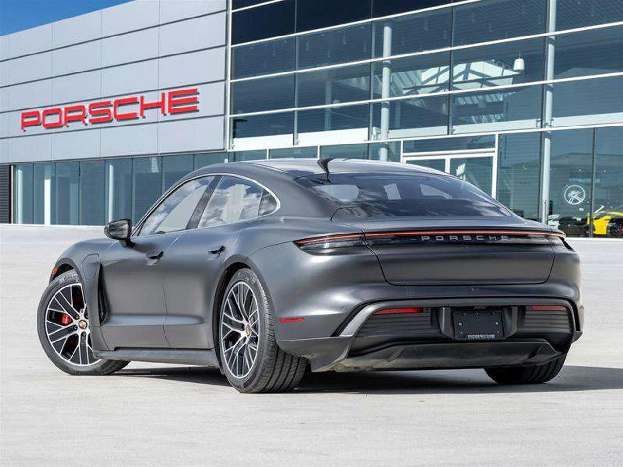 2021 Porsche Taycan 4S AWD CPO Sport Chrono Clock Dial in Bordeaux Red Fixed Panoramic Roof in Glass Power Seats (14-way Photo