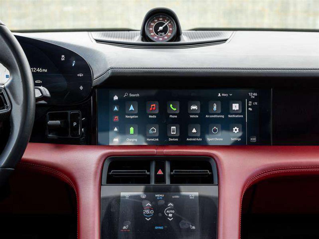 2021 Porsche Taycan 4S AWD CPO Sport Chrono Clock Dial in Bordeaux Red Fixed Panoramic Roof in Glass Power Seats (14-way Photo