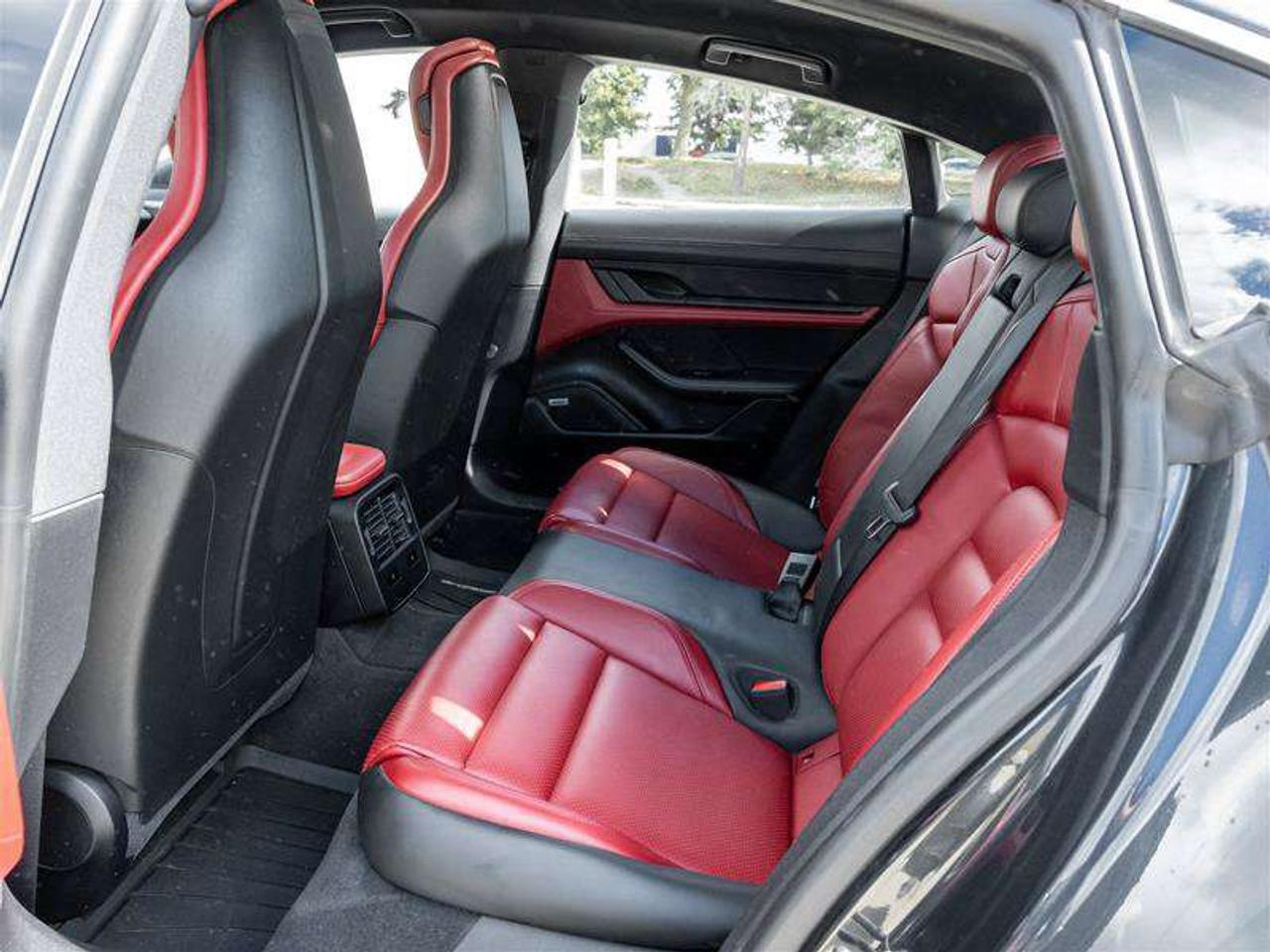 2021 Porsche Taycan 4S AWD CPO Sport Chrono Clock Dial in Bordeaux Red Fixed Panoramic Roof in Glass Power Seats (14-way Photo