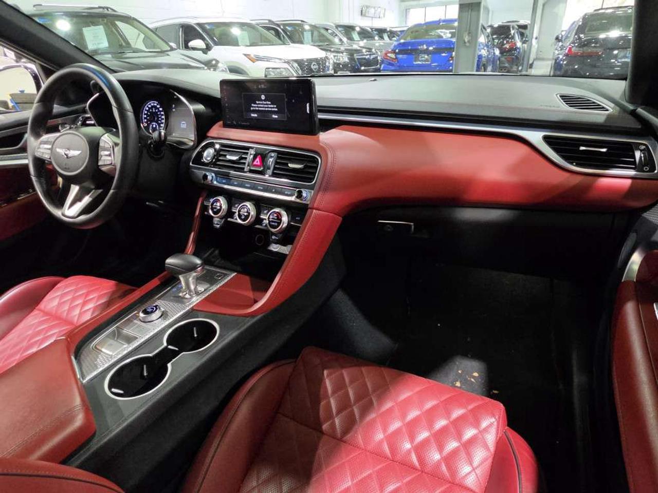 2023 Genesis G70 3.3T Advanced AWD Navigation Backup Cam Brembo Brakes RED Diamond Stitched NO Accidents Photo