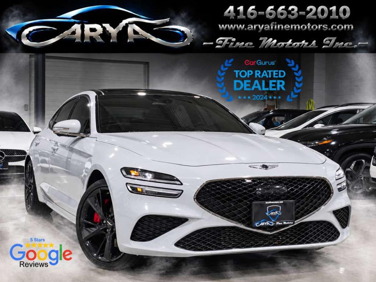 2023 Genesis G70 3.3T Advanced AWD Navigation Backup Cam Brembo Brakes RED Diamond Stitched NO Accidents Photo0