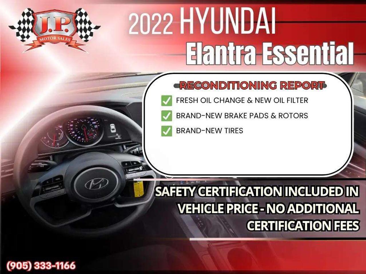 2022 Hyundai Elantra ESSENTIAL Apple CarPlay & Android Auto • Heated Front Seats • Lane Assist • Keyless Entry • Alloy Wheels Photo