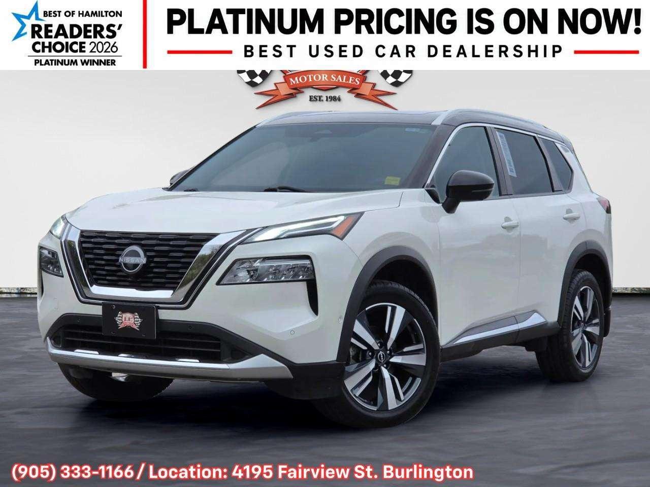 2023 Nissan Rogue Platinum Apple CarPlay & Android Auto • Heads-Up Display • Power Sunroof • Leather Seating • Built-In Navigation System • Photo