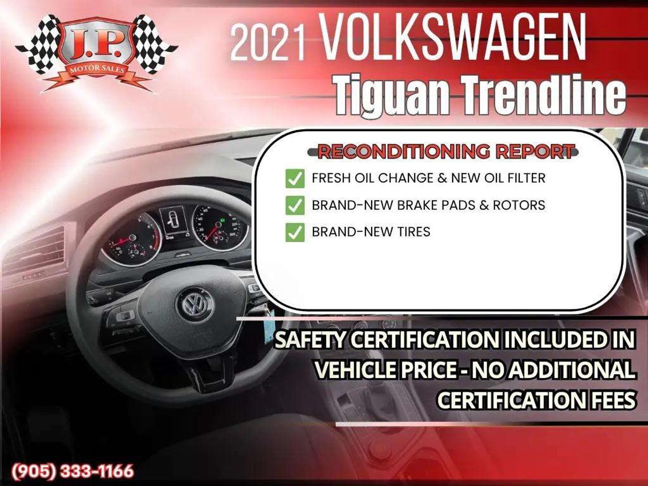 2021 Volkswagen Tiguan Trendline Apple CarPlay & Android Auto • Heated Front Seats • Lane Assist • Keyless Entry • Alloy Wheels Photo