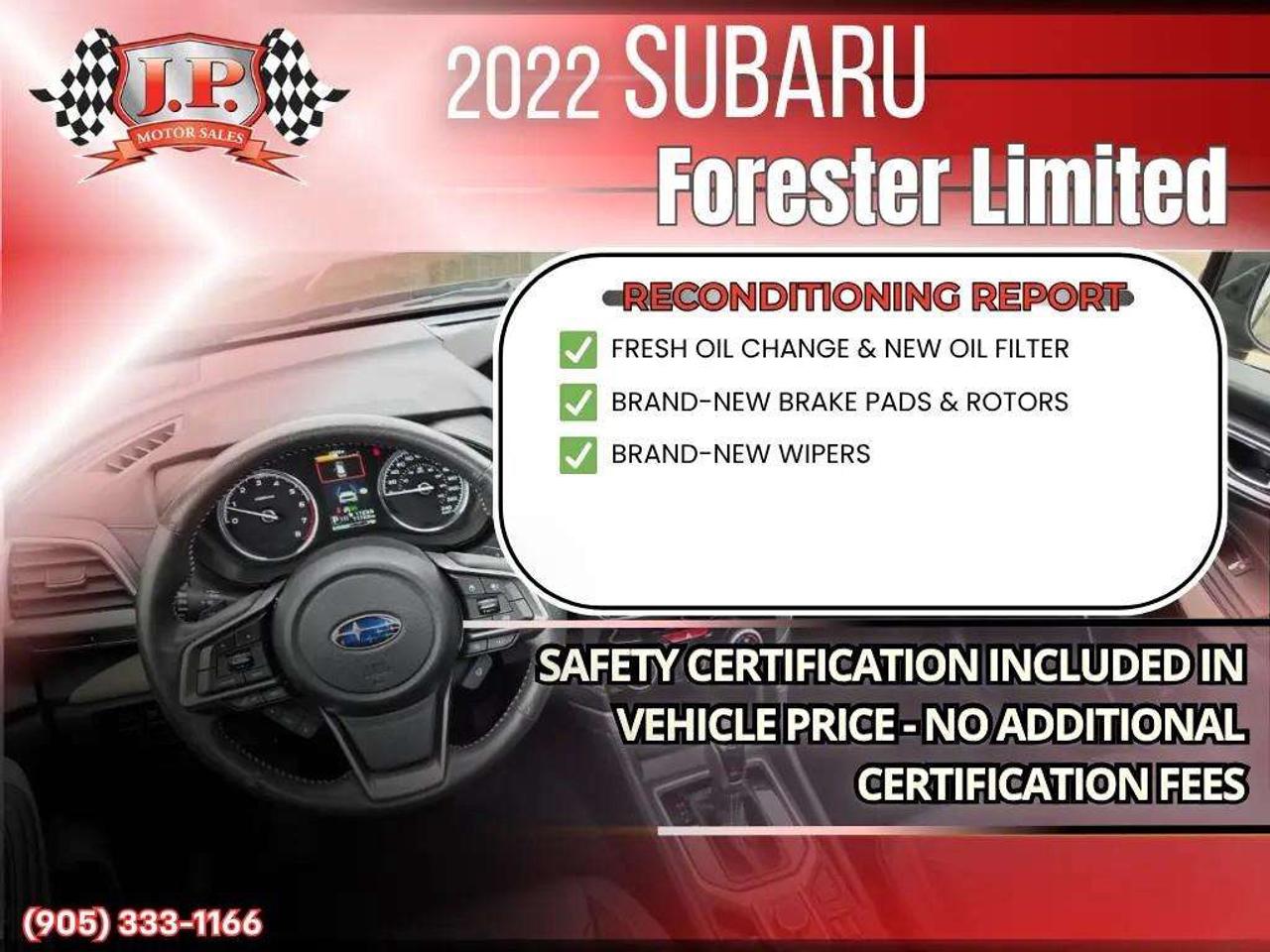 2022 Subaru Forester Limited Apple CarPlay & Android Auto • Power Sunroof • Leather Seating • Built-In Navigation System • Heated Front Seats Photo2