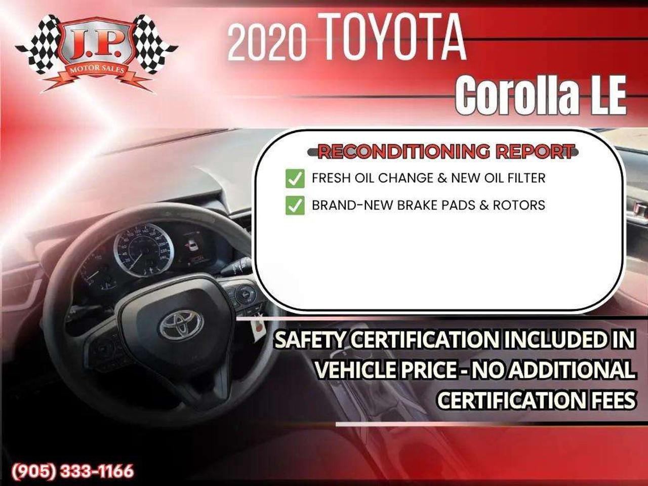 2020 Toyota Corolla LE Apple CarPlay & Android Auto • Lane Assist • Keyless Entry • Backup Camera • Cruise Control Photo2
