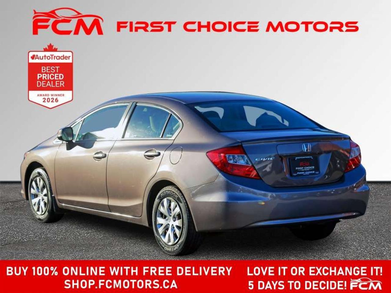 2012 Honda Civic LX   FULLY CERTIFIED WITH WARRANTY Photo4