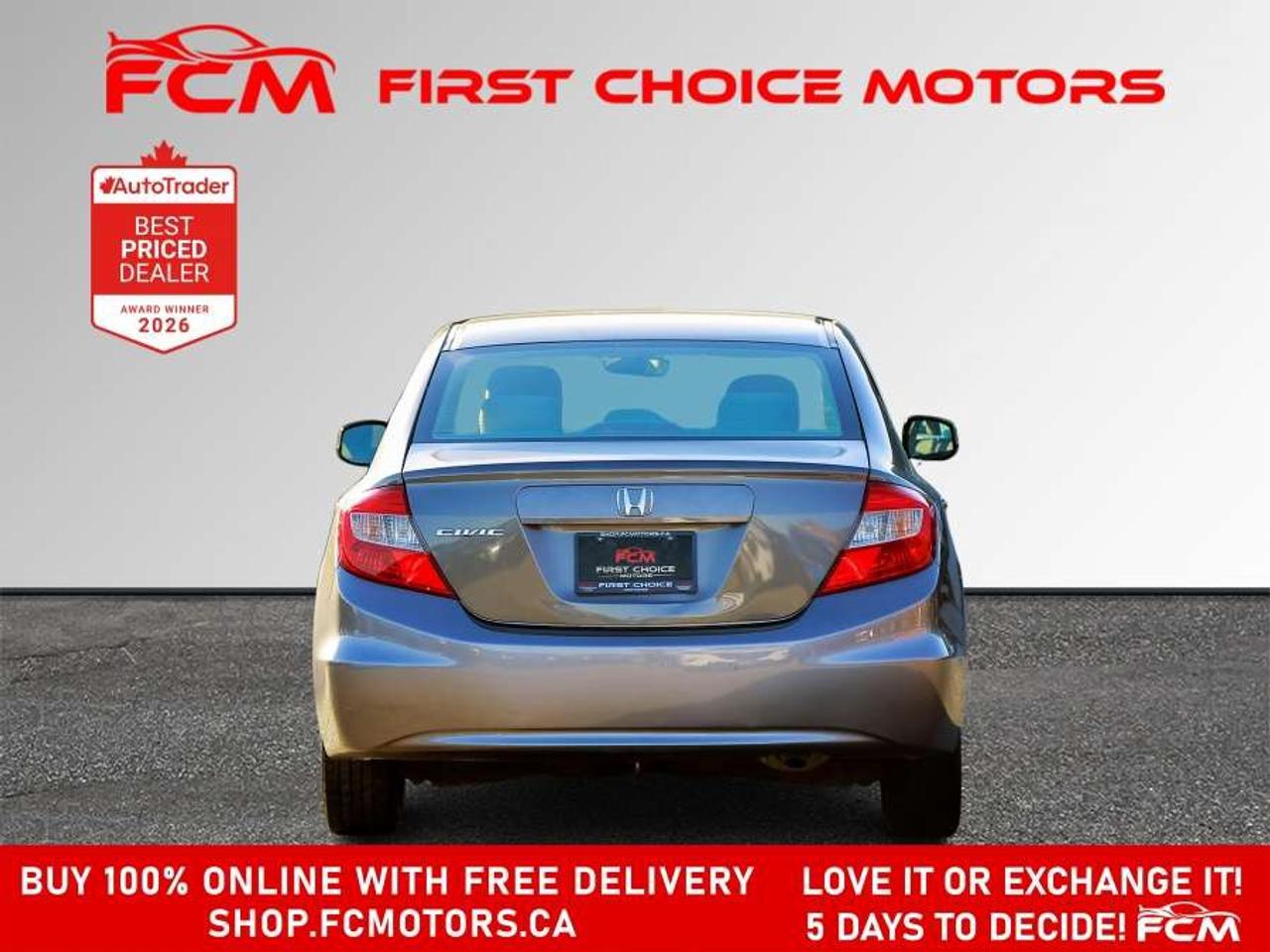 2012 Honda Civic LX   FULLY CERTIFIED WITH WARRANTY Photo