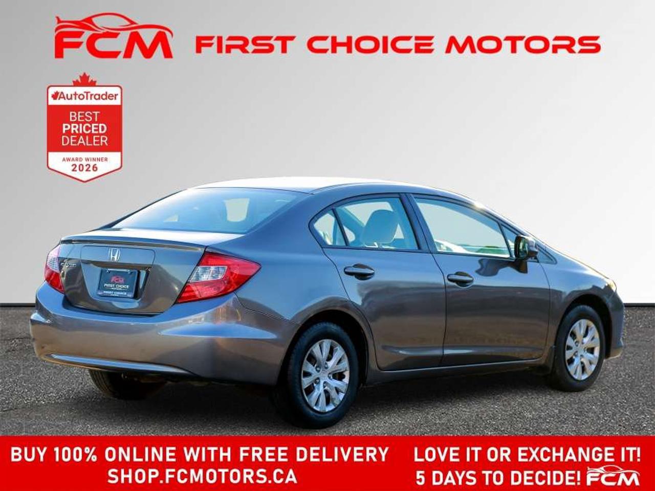 2012 Honda Civic LX   FULLY CERTIFIED WITH WARRANTY Photo