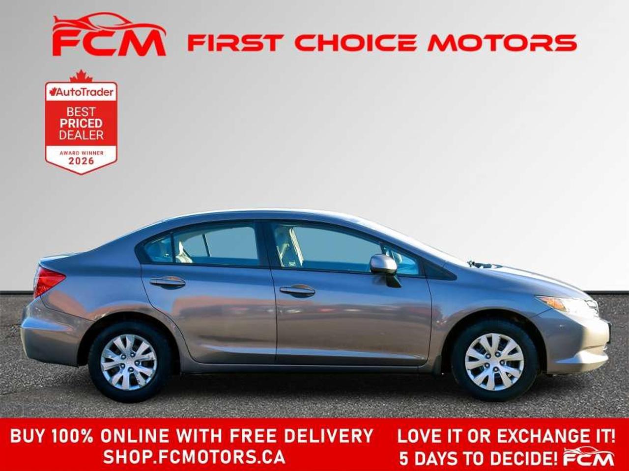 2012 Honda Civic LX   FULLY CERTIFIED WITH WARRANTY Photo
