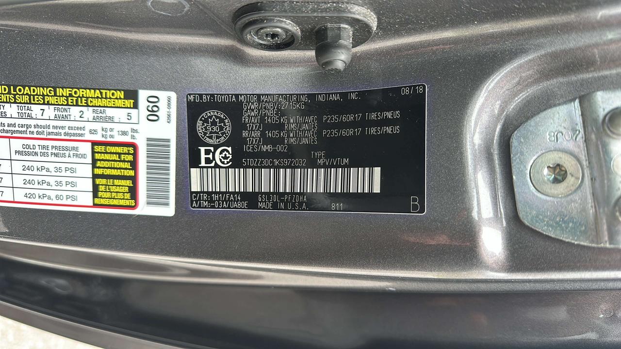 2019 Toyota Sienna BASE Photo