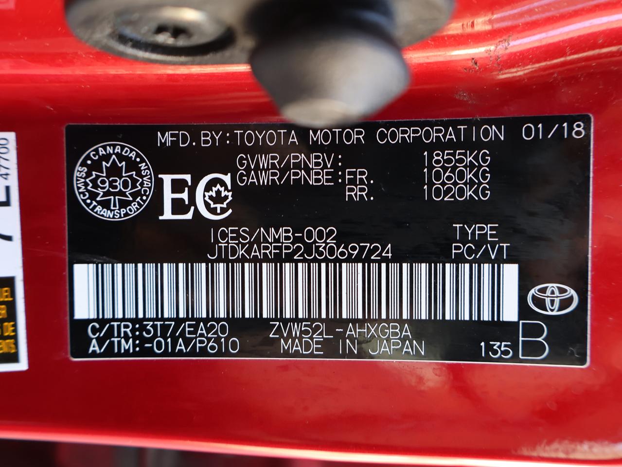 2018 Toyota Prius Prime PLUG-IN HYBRID CERTIFIED *ACCIDENT FREE* CAMERA NAV BLUETOOTH LEATHER HEATED SEATS CRUISE ALLOYS Photo