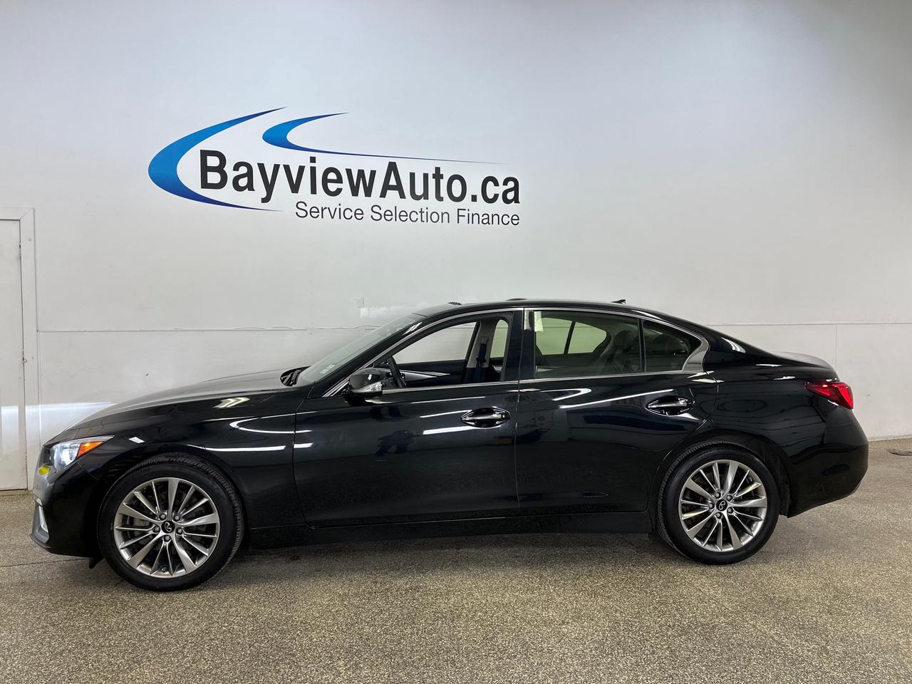 2024 Infiniti Q50 Luxe LUXE/AWD/LEATHER/ROOF/NAVI/28KM/OFF 1 OWNER LEASE! Photo