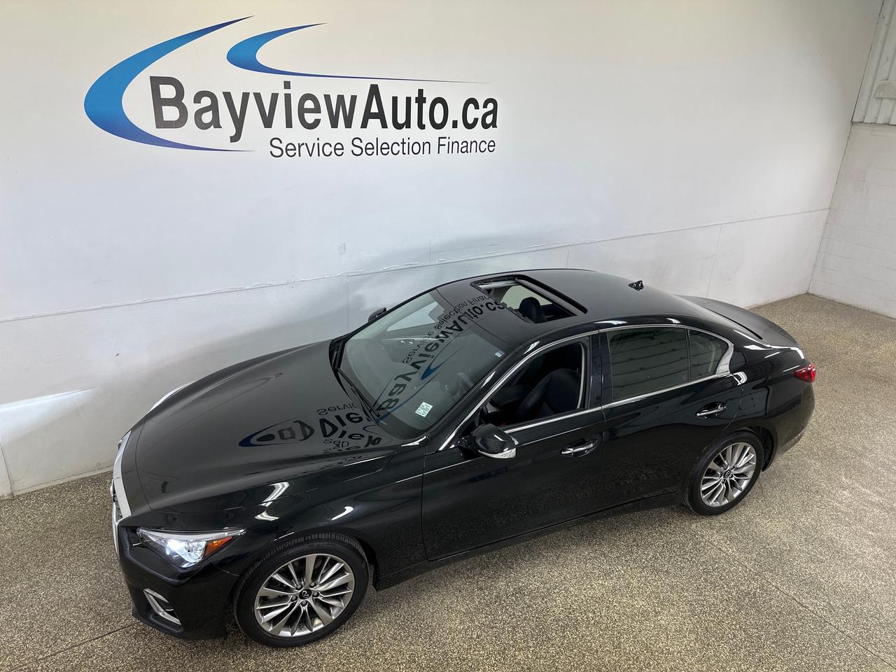 2024 Infiniti Q50 Luxe LUXE/AWD/LEATHER/ROOF/NAVI/28KM/OFF 1 OWNER LEASE! Photo0