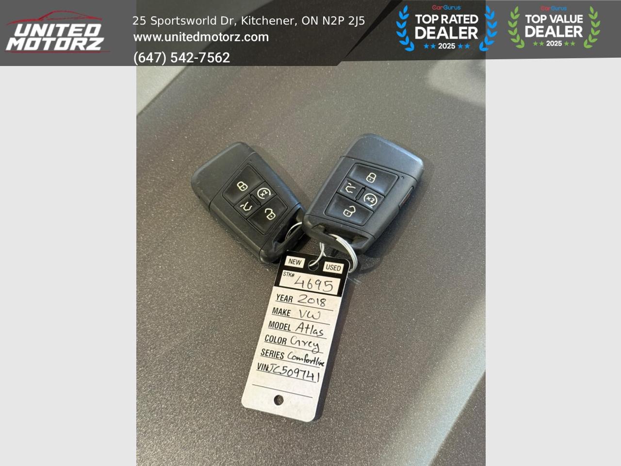2018 Volkswagen Atlas Comfortline AWD 3.6L 6cyl~SAEFTY CERTIFIED~ Photo