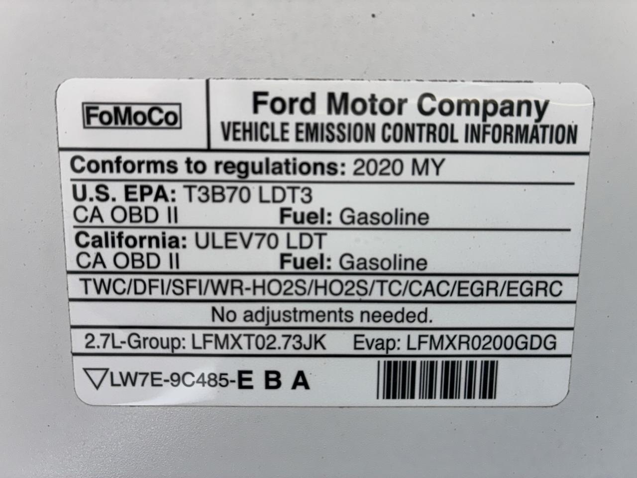 2020 Ford F-150 XLT 2WD SuperCab 2.7L 6cyl Gas  8' Box Photo