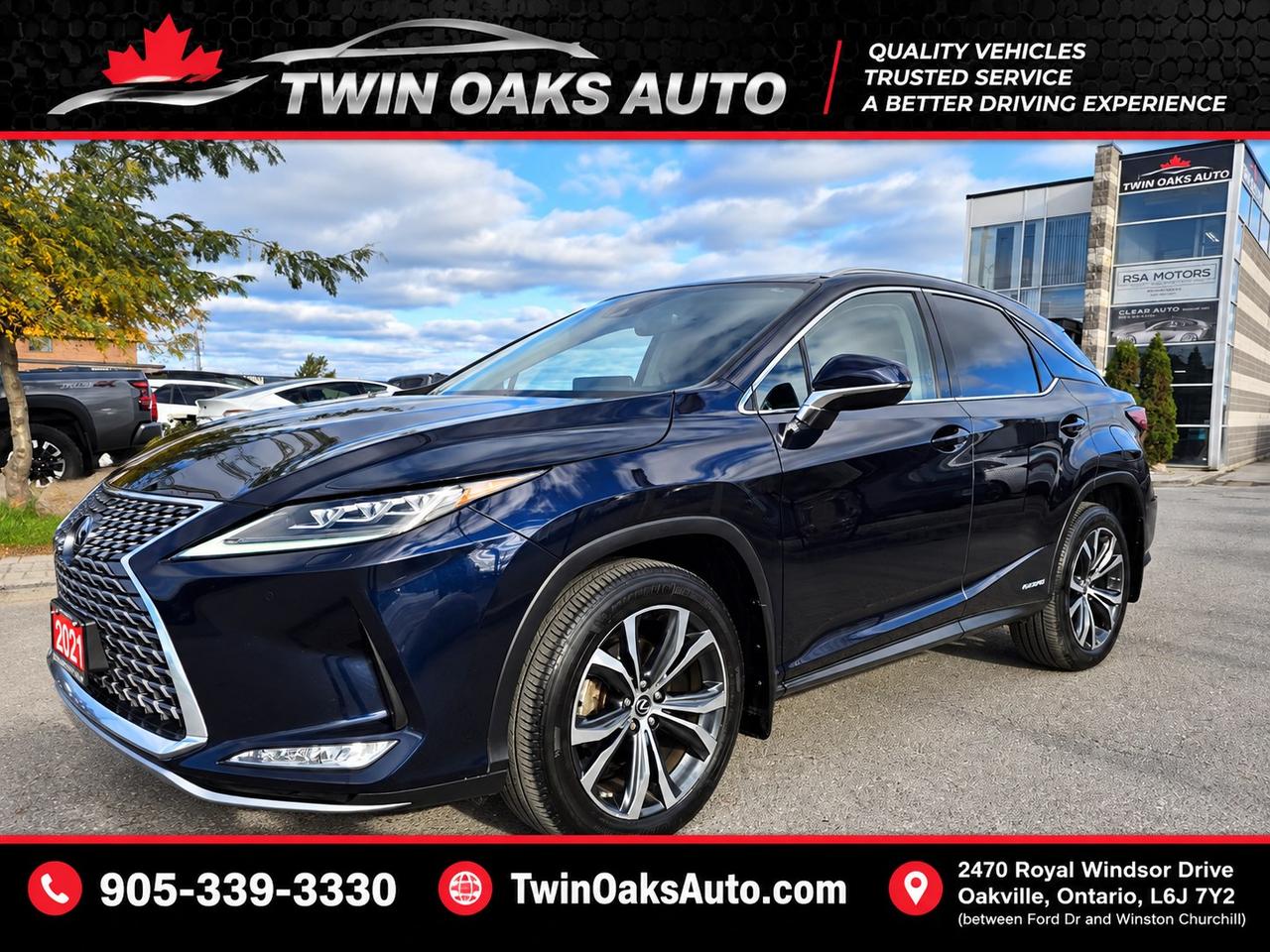 Blue 2021 Lexus RX Hybrid SUV / Crossover All-Wheel Drive Continuously Variable Transmission