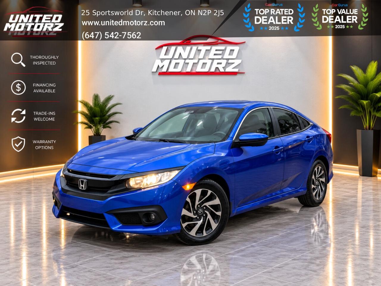 2017 Honda Civic CVT EX FWD 2.0L 4cyl~SAFETY CERTIFIED~ Photo