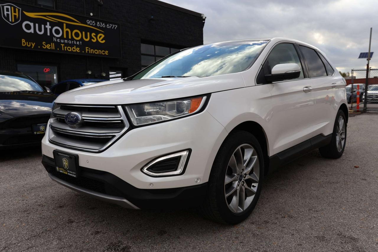 2017 Ford Edge TITANIUM-AWD-R STARTER/NAV/BCAM/BLIS/P SENSORS/LEATHER/MEM SEAT/H&C SEATS/KEYLESS/CARPLAY/PANOROOF Photo0