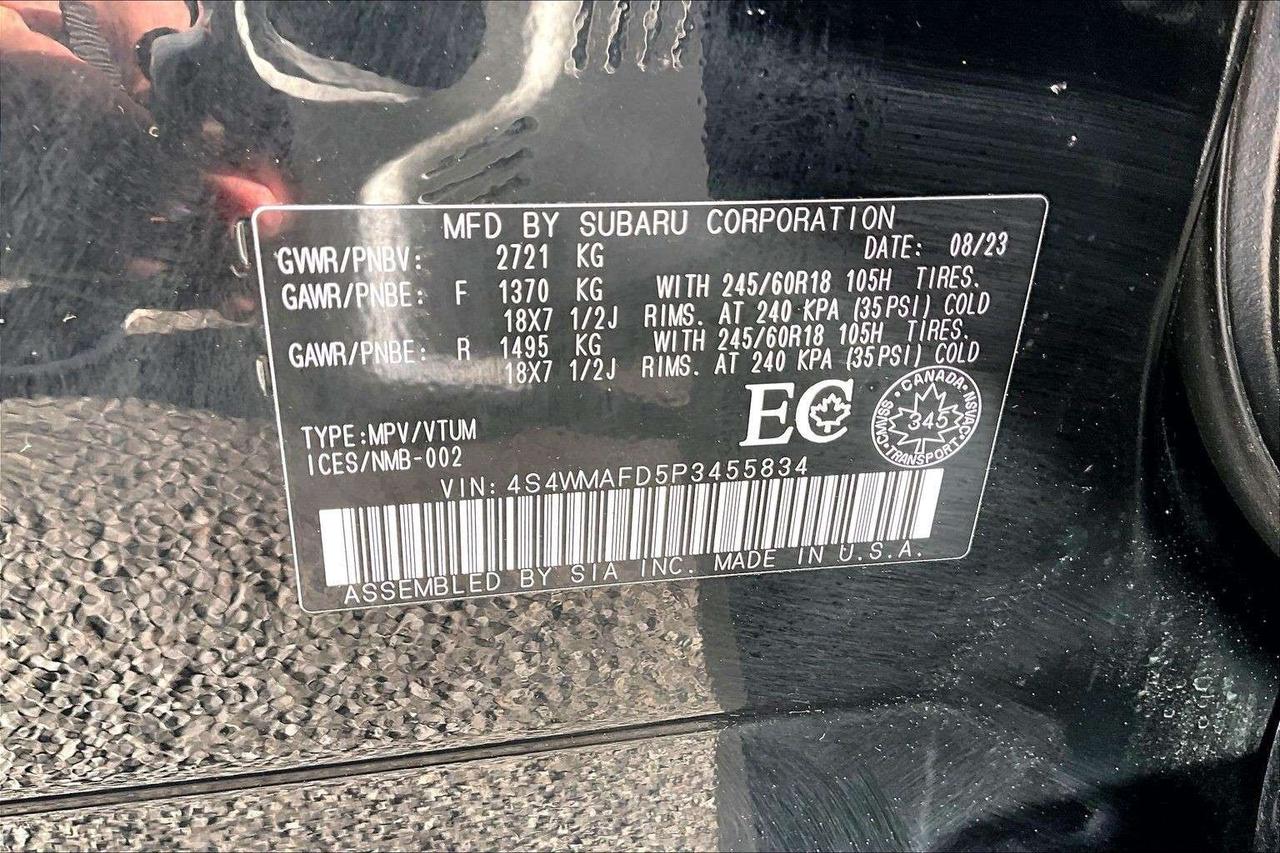 2023 Subaru ASCENT Touring   Powertrain Warranty to 2028   Blind Spot Photo