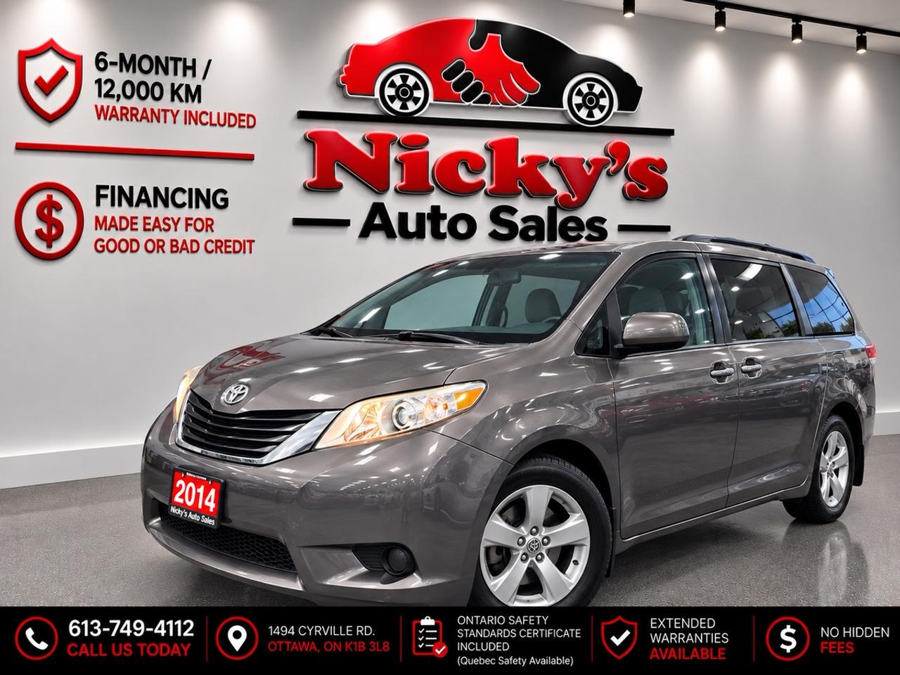 2014 Toyota Sienna LE - 8 PASSENGER - R.CAMERA - POWER SLIDING DOORS - BRAND NEW TIRES & BRAKES - LOTS OF NEW MAINTENANCE! Photo0