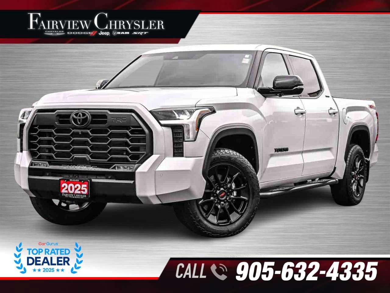 2025 Toyota Tundra 4x4 Crewmax Limited PANORAMIC ROOF   TRD PACKAGE   LEATHER   CARPLAY   HEATED SEATS   HEATED STEERING WHEEL   BLIND SPOT Photo0