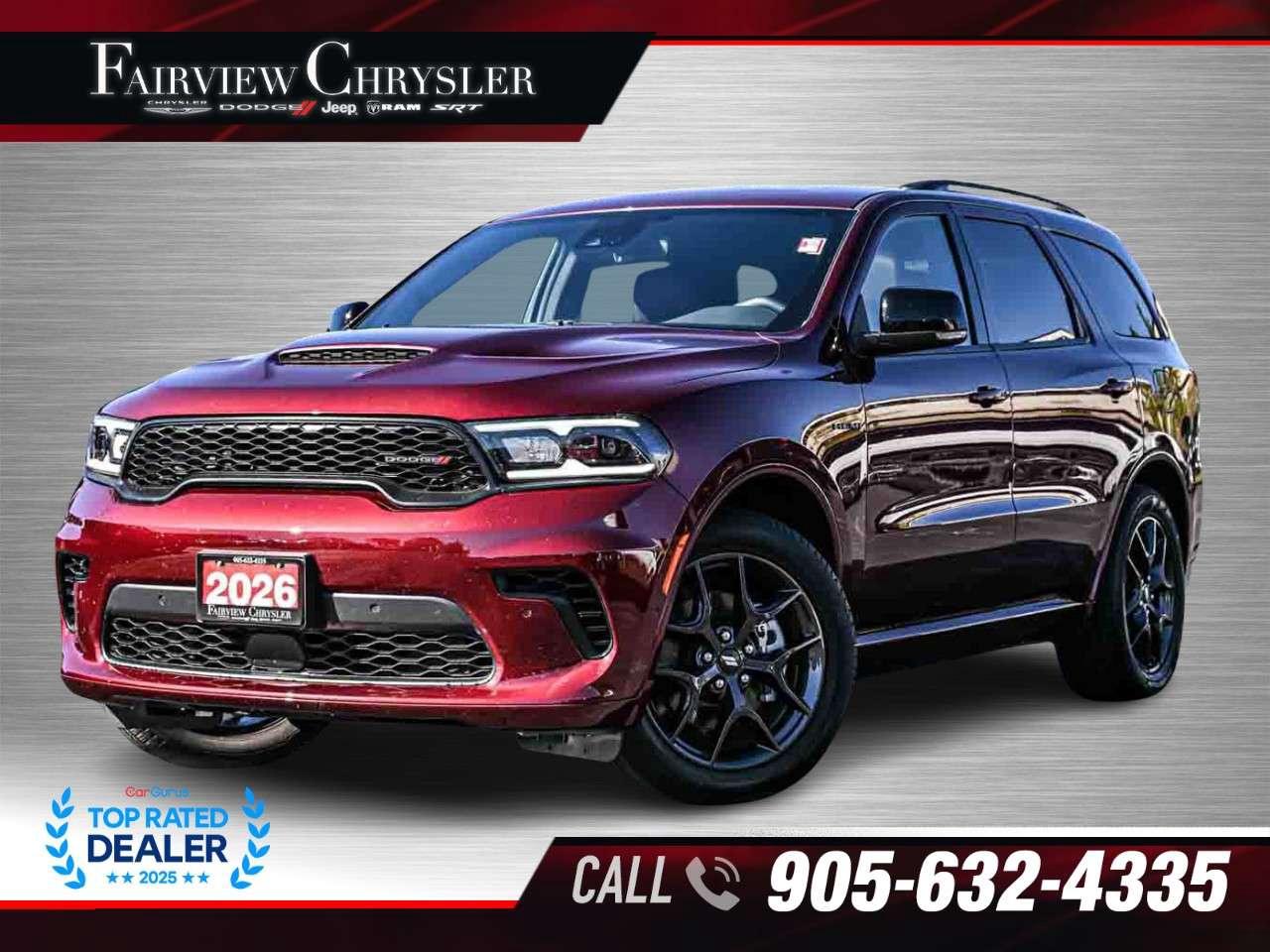 2026 Dodge Durango GT HEMI V8 Premium AWD PREMIUM   BLACK TOP   SUNROOF   LEATHER   NAV   CARPLAY   BLIND SPOT DETECTION Photo0