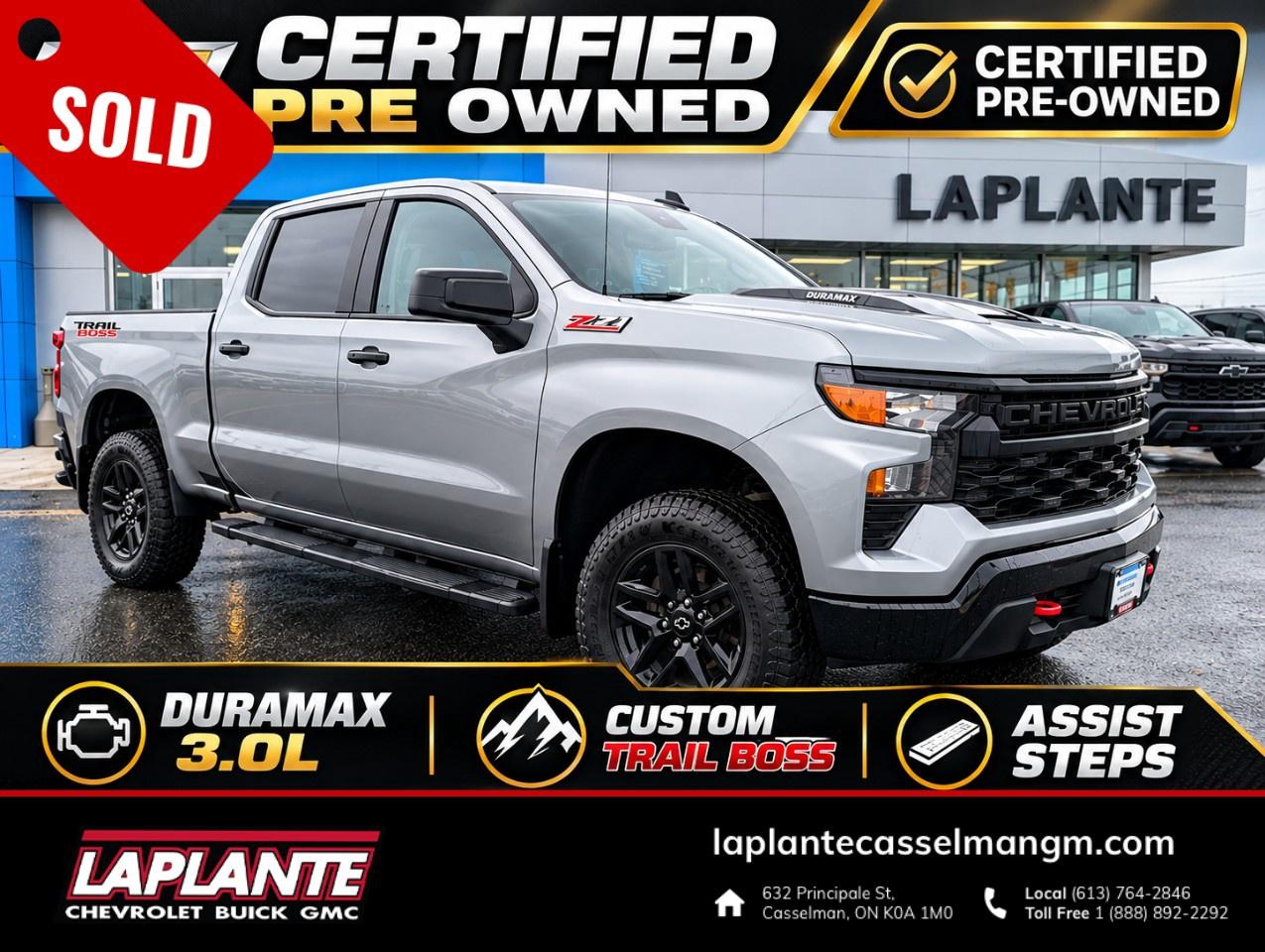 2025 Chevrolet Silverado 1500 Crew Cab Standard Box 4-Wheel Drive Custom Trail Boss Photo0