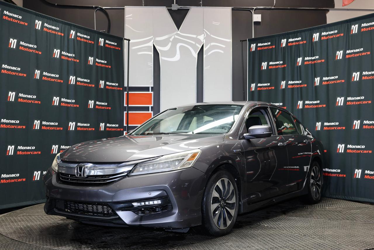 Gray 2017 Honda Accord Hybrid Sedan Front-Wheel Drive Continuously Variable Transmission