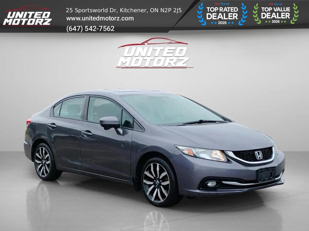 2015 Honda Civic TOURING FWD 1.8L~SAFETY CERTIFIED~ Photo3