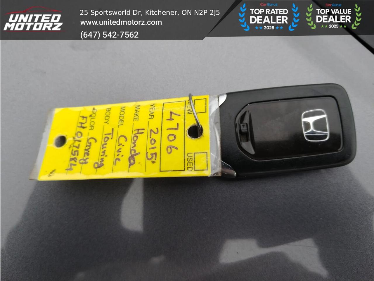 2015 Honda Civic TOURING FWD 1.8L~SAFETY CERTIFIED~ Photo
