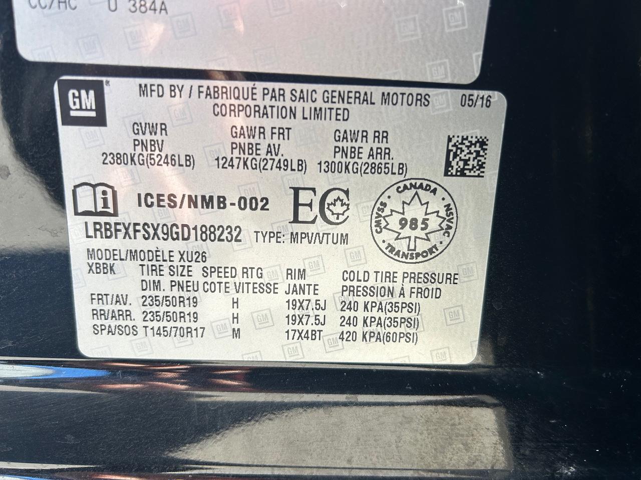 2016 Buick Envision AWD 4DR PREMIUM II Photo