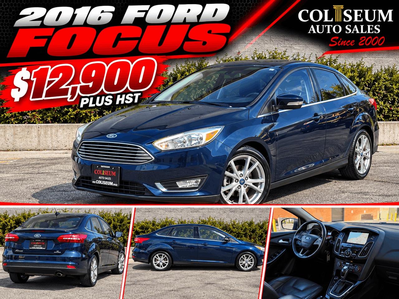 2016 Ford Focus Titanium ONLY 75KM-LEATHER-ROOF-NAVI-CAM-2 SETS WHEELS Photo