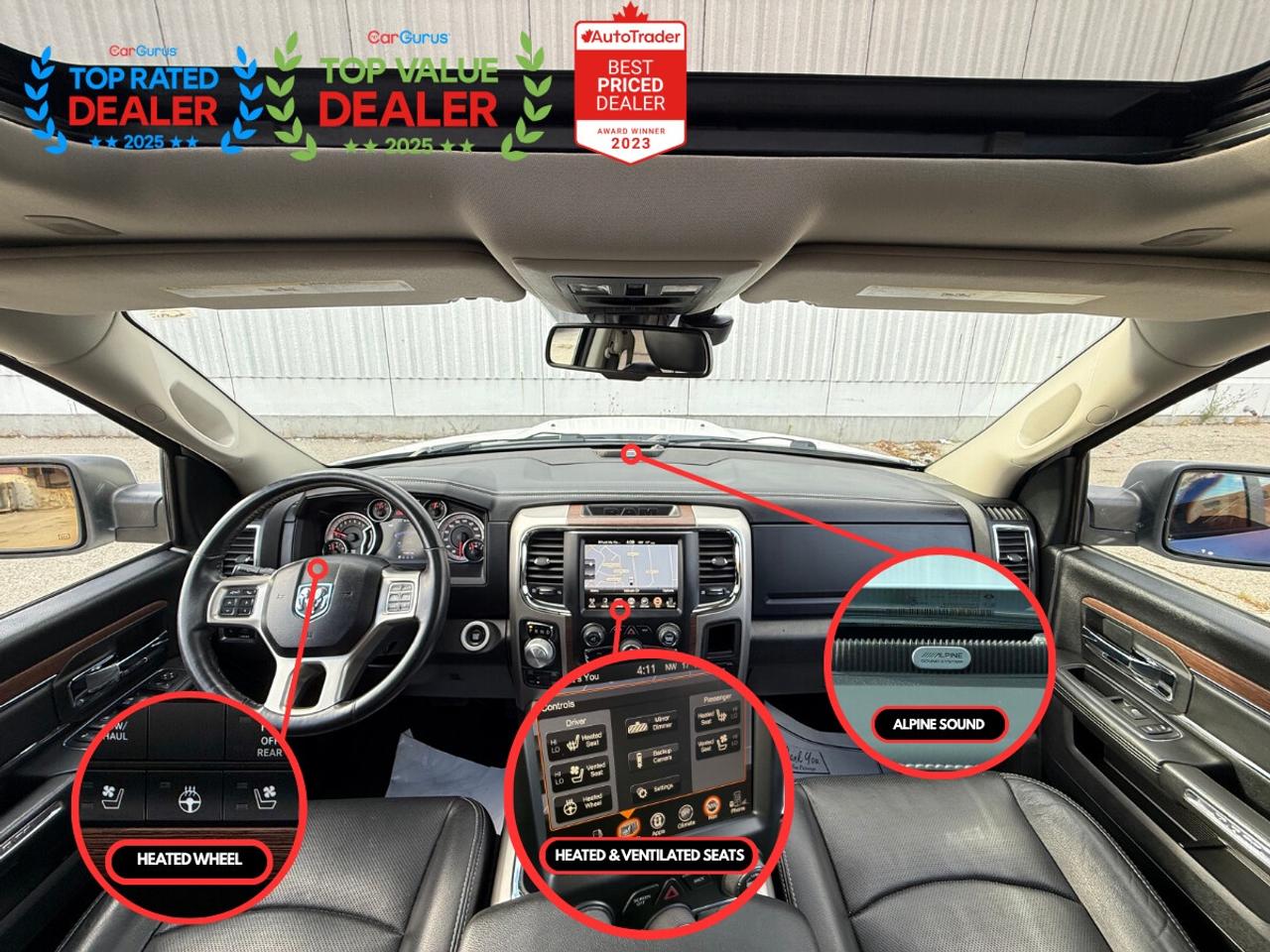2017 RAM 1500 LARAMIE | ONE OWNER | ALPINE | SUNROOF | LOADED Photo