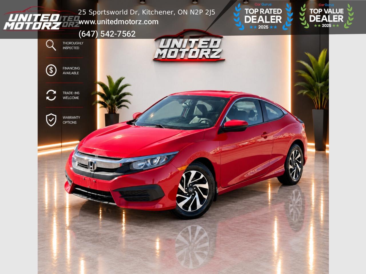 2016 Honda Civic COUPE CVT LX FWD 2.0L~SAFETY CERTIFIED~ Photo