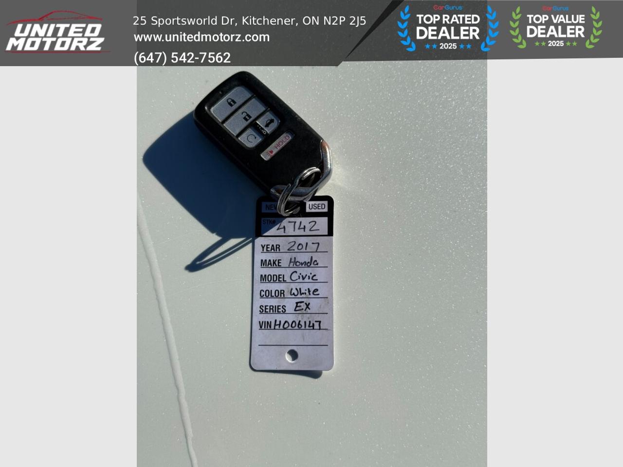 2017 Honda Civic EX FWD 2.0L 4cyl~SAFETY CERTIFIED~ Photo