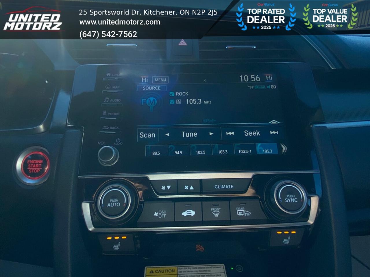 2019 Honda Civic Hatchback SPORT TOURING FWD 1.5L~SAFETY CERTIFIED~ Photo