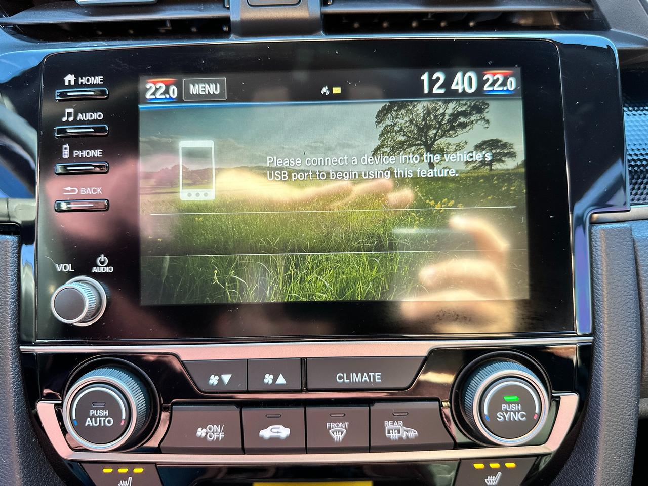 2020 Honda Civic Sport Manual HTD-Cloth Sunroof AC RvCam SmartPhone Photo