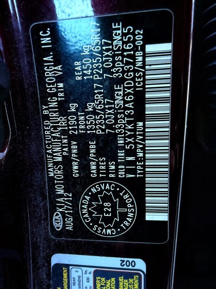2013 Kia Sorento Front-wheel Drive 4dr I4 GDI Automatic LX Photo