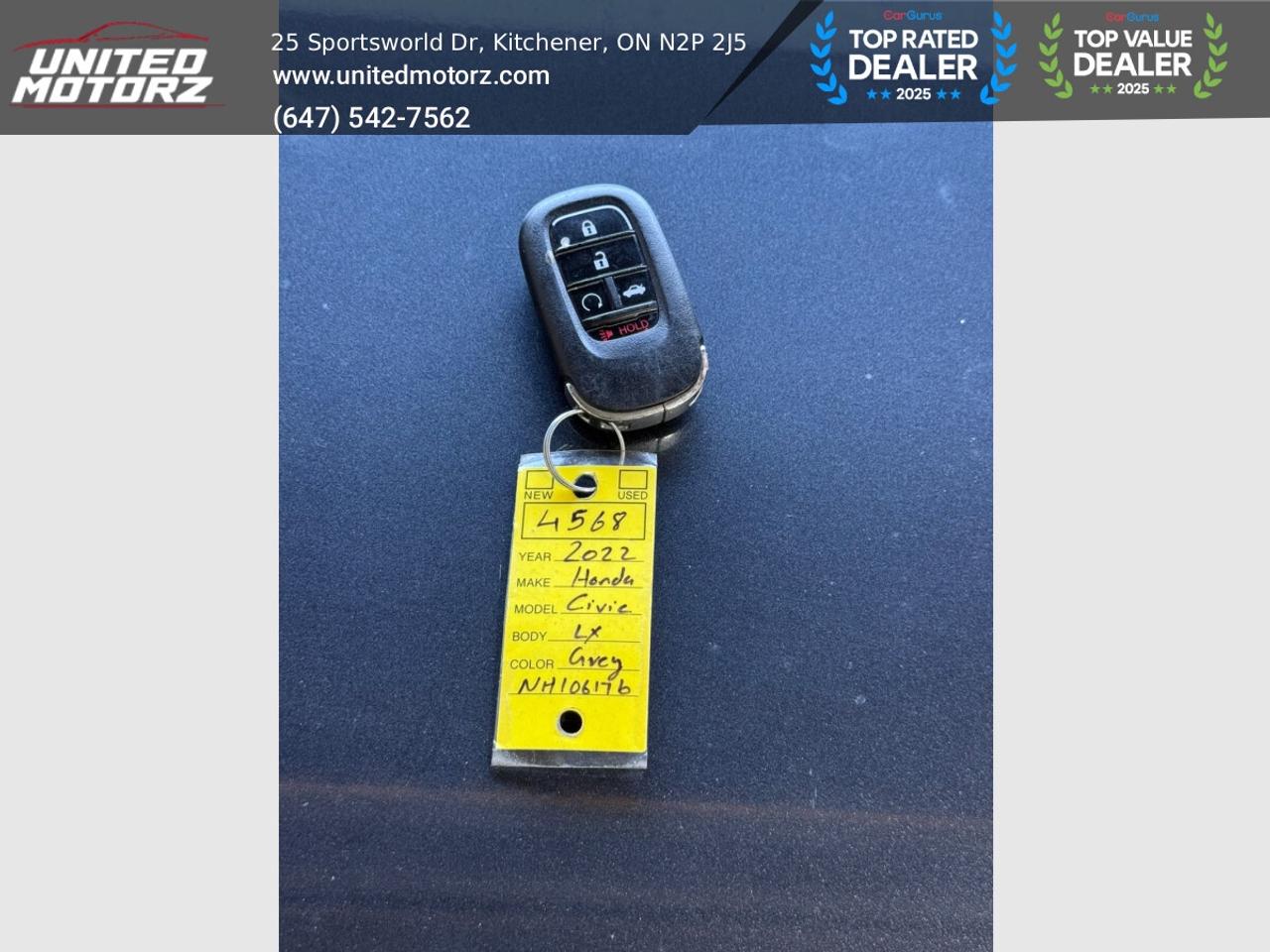2022 Honda Civic LX CVT FWD 2.0L ~SAFETY CERTIFIED~ Photo