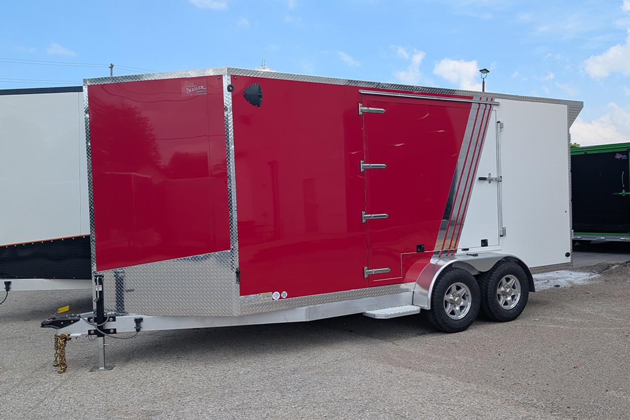 2026 Canadian Trailer Company 7x16 V-Nose Cargo Trailer Aluminum Tandem Axle Photo9