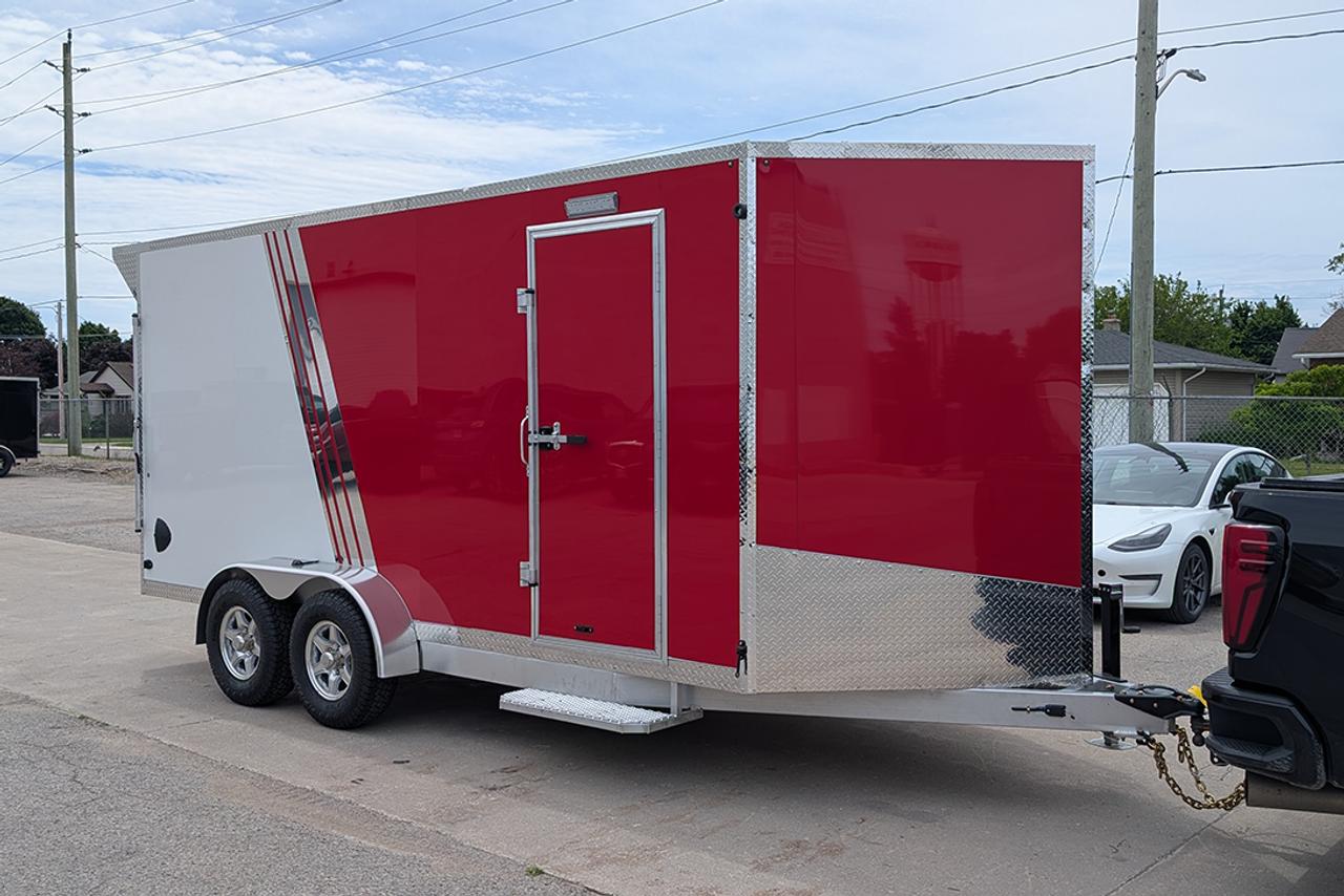 2026 Canadian Trailer Company 7x16 V-Nose Cargo Trailer Aluminum Tandem Axle Photo10