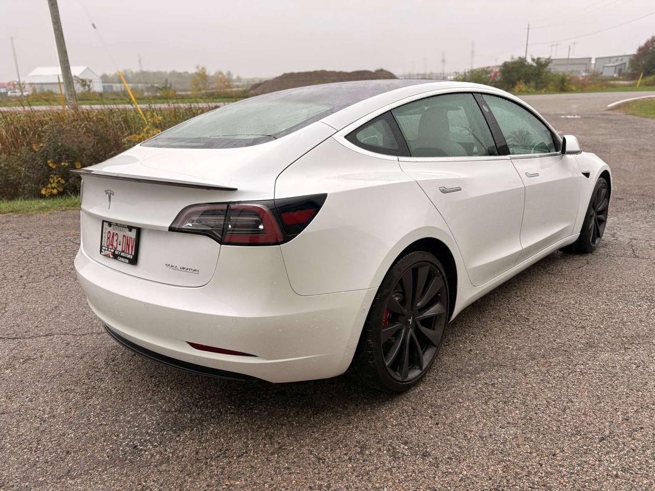 2020 Tesla Model 3 Performance, AWD, White on White, Photo