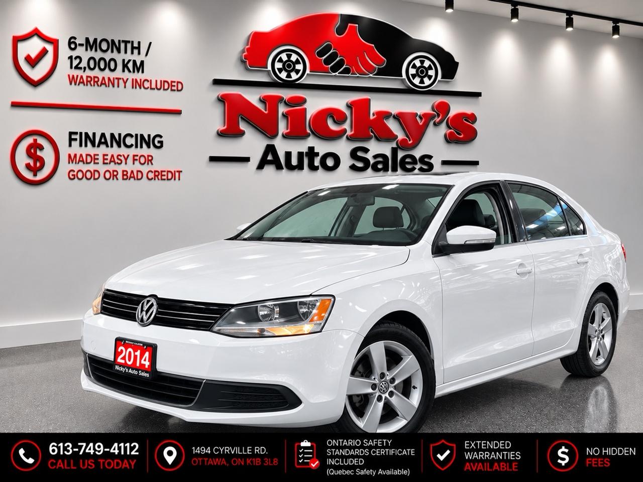 2014 Volkswagen Jetta COMFORTLINE 1.8 TSI - AUTOMATIC - SUNROOF - ALLOYS - ONLY 79,000 KM! - NO ACCIDENTS! Photo