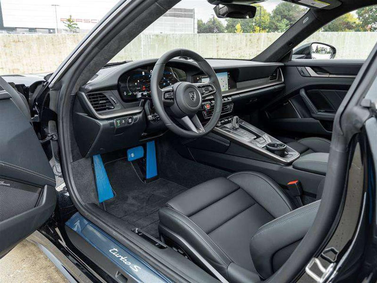2026 Porsche 911 Turbo S Coupe Front Axle Lift System Surround View with Active Parking Support Lane Change Assist Ad Photo