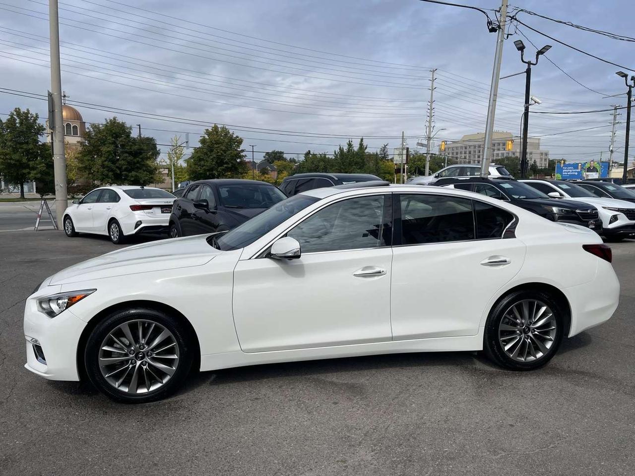 2024 Infiniti Q50 Luxe AWD Pearl White 360 Cam   Htd Steering   Sunroof Photo