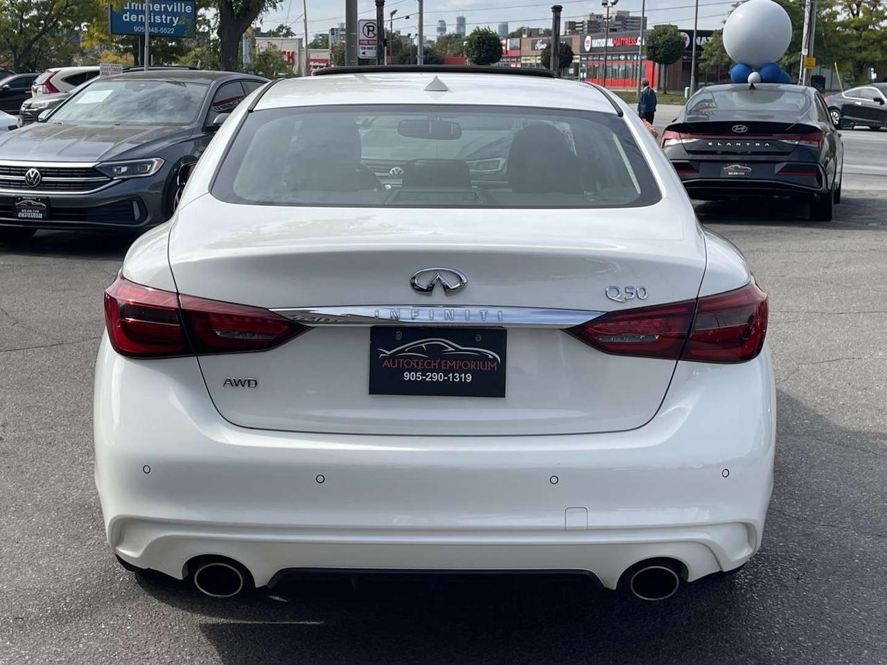 2024 Infiniti Q50 Luxe AWD Pearl White 360 Cam   Htd Steering   Sunroof Photo