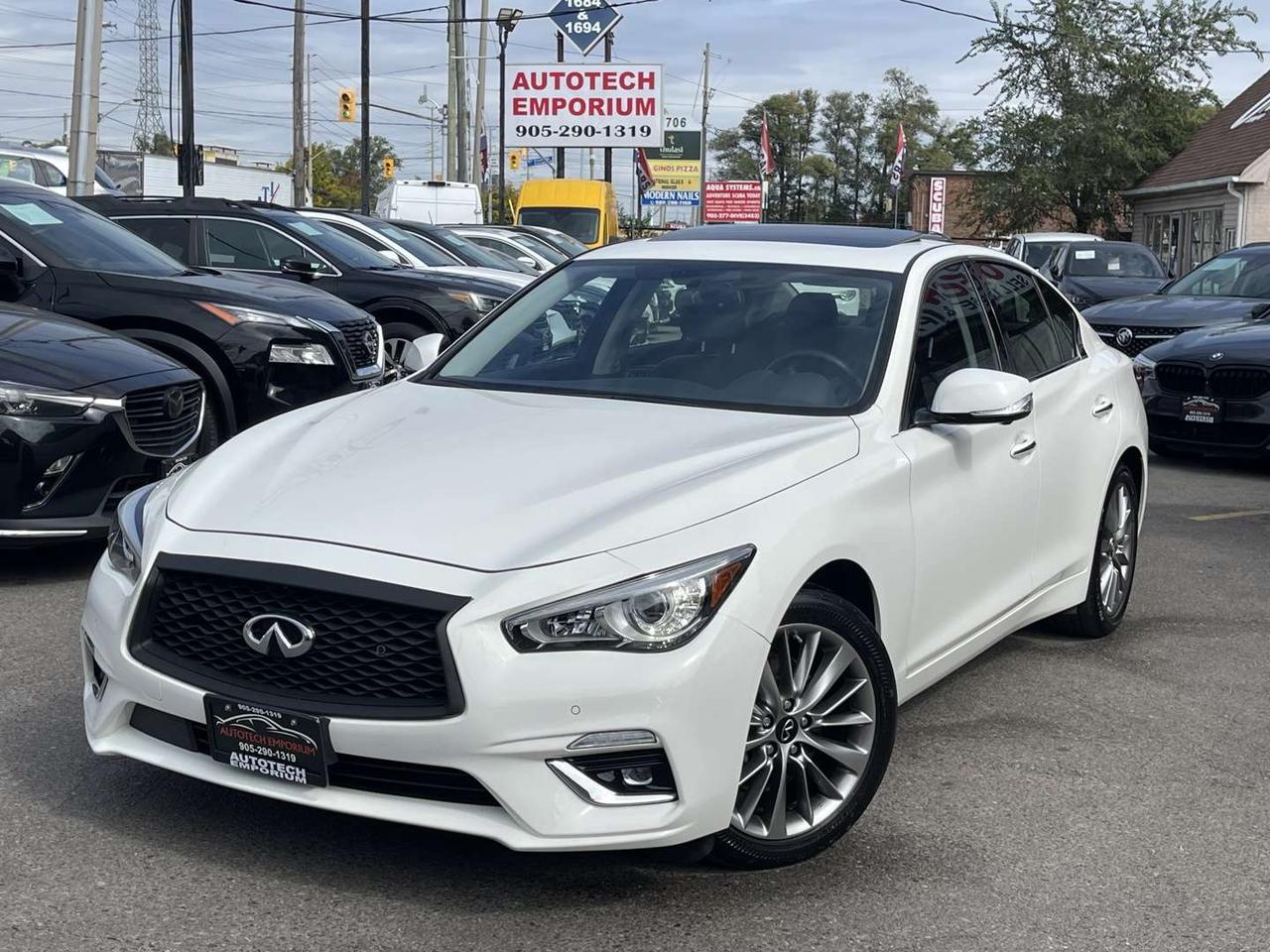 2024 Infiniti Q50 Luxe AWD Pearl White 360 Cam   Htd Steering   Sunroof Photo