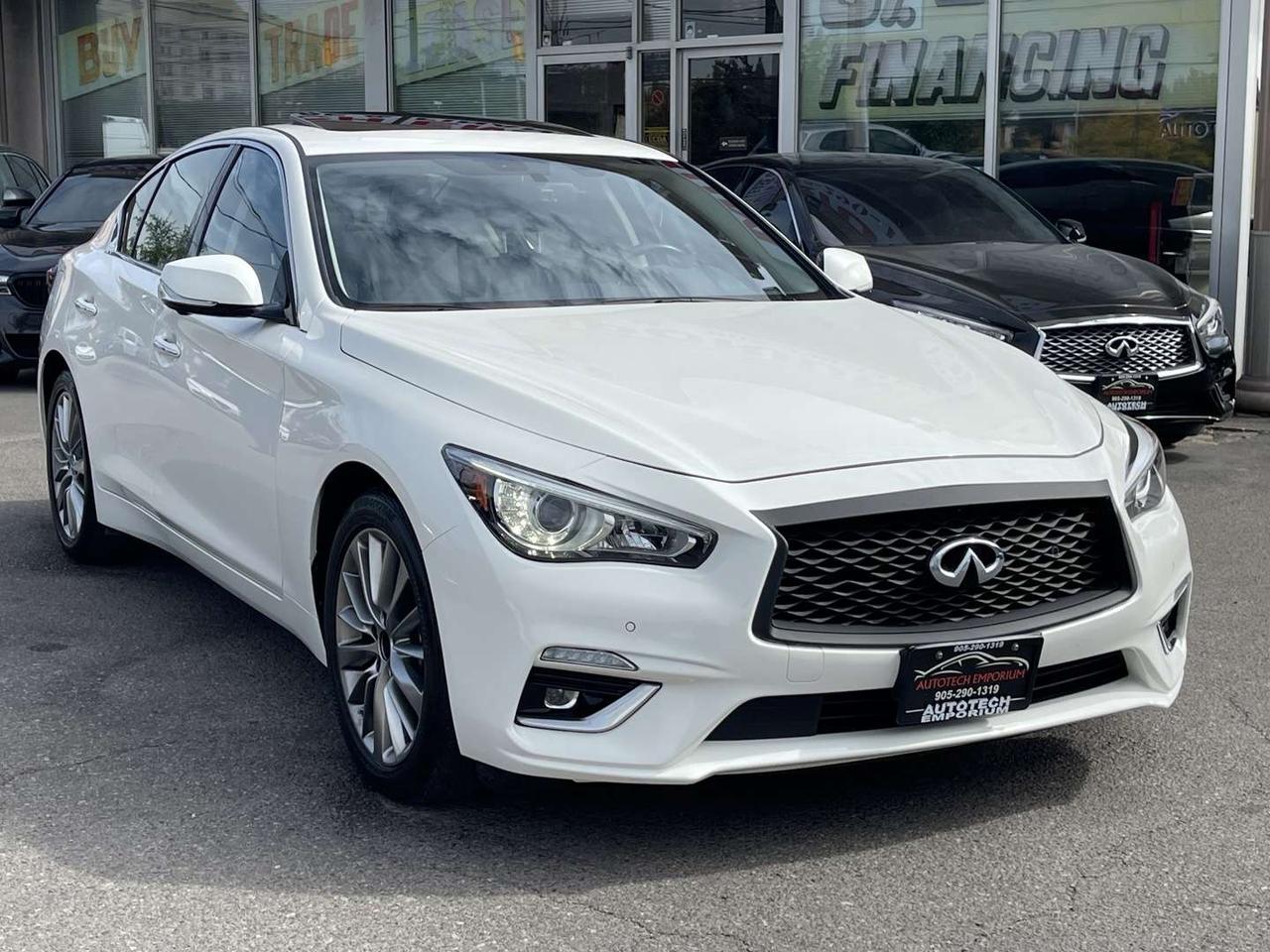 2024 Infiniti Q50 Luxe AWD Pearl White 360 Cam   Htd Steering   Sunroof Photo