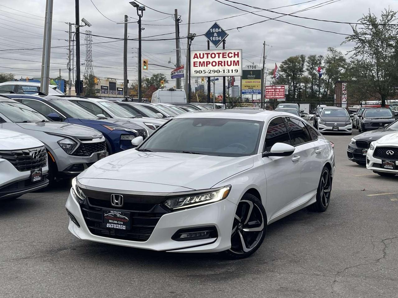 2020 Honda Accord Sport Pearl White  Blind Spot Cam   Sunroof   Honda Sensing Photo